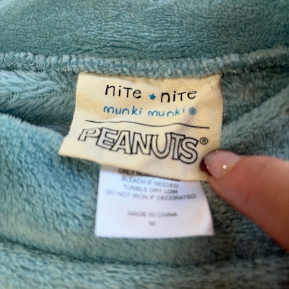 Peanuts munki munki  Nite Nite sweatshirt lounge soft Woodstock M blue - Picture 4 of 8
